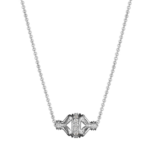 Verragio White Gold Tiara Rondelle Diamond Necklace - Diamond Necklaces