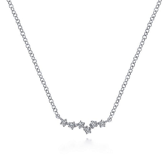 Gabriel & Co White Gold Diamond Constellation Necklace - Diamond Pendants
