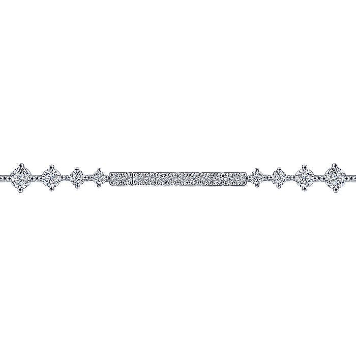 Gabriel & Co. 14 Karat White Gold Diamond 7 Inch Bracelet - Diamond Bracelets
