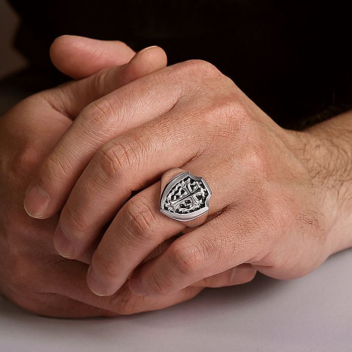 Gabriel & Co Sterling Silver Cross Ring