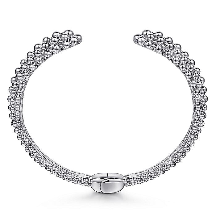 Gabriel & Co Sterling Silver Bujukan Beaded Split Bangle