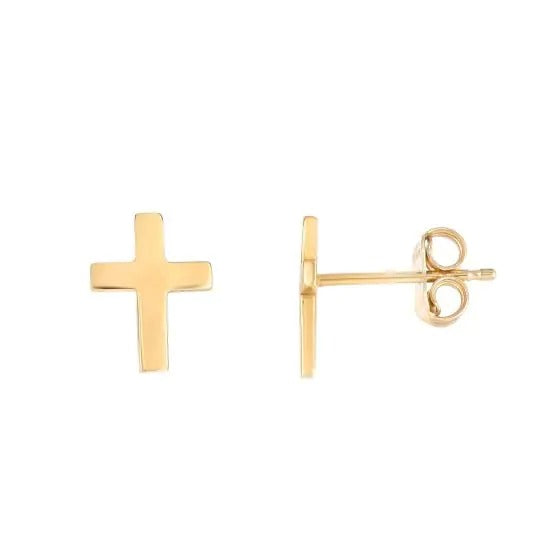 Gold Cross Earrings