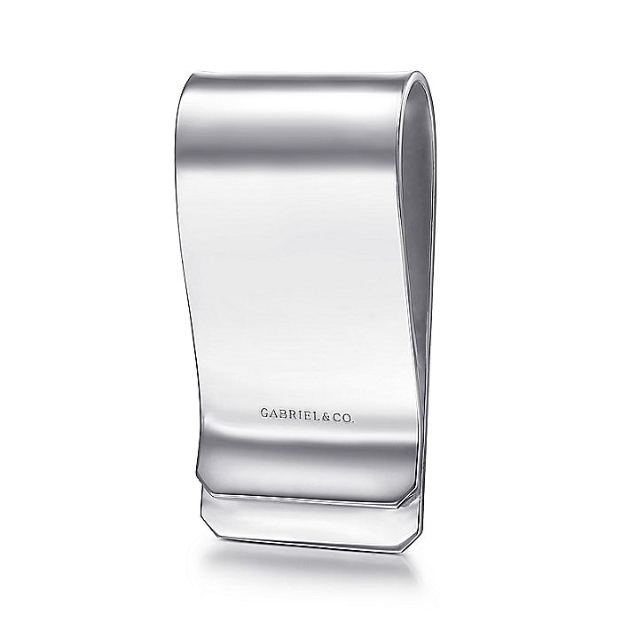 Gents Gabriel & Co. Sterling Silver Money Clip with Twisted Rope Trim