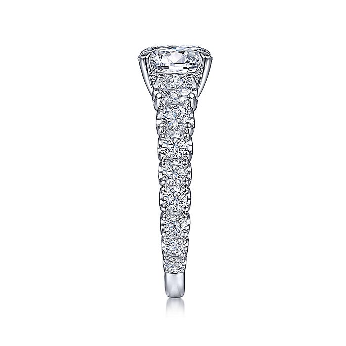 Gabriel & Co White Gold Tapered Semi-Mount Engagement Ring