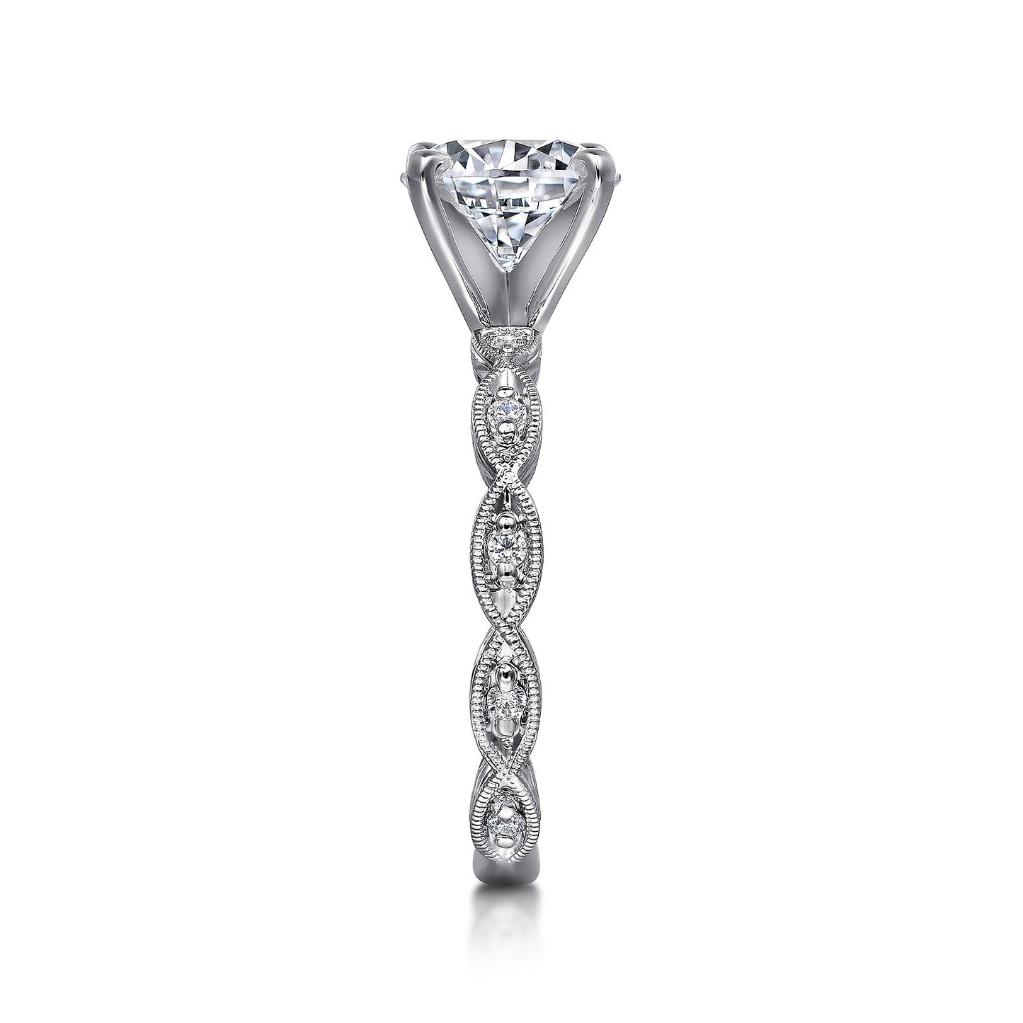 Gabriel & Co. Round Semi-Mount Engagement Ring