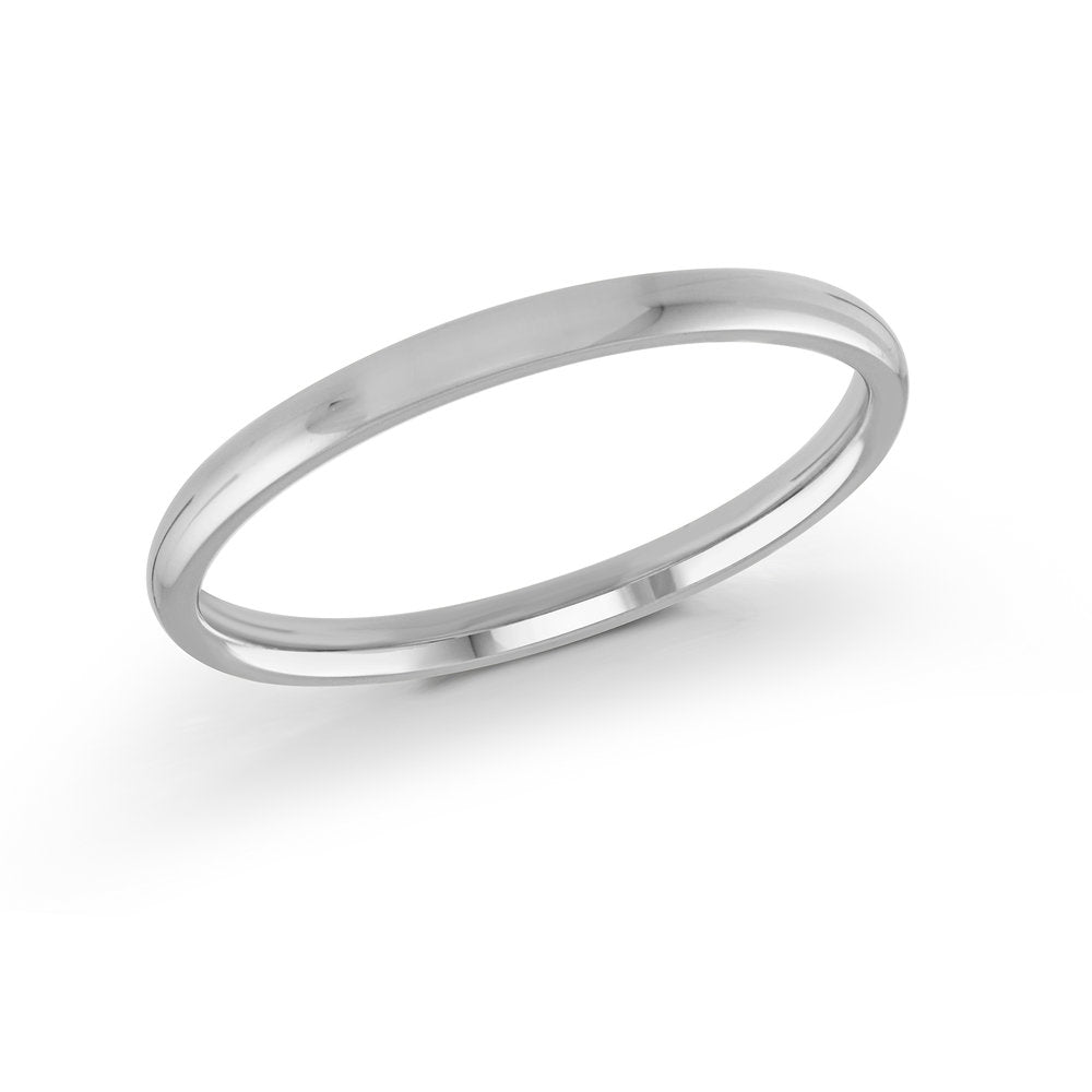 14K White Gold Wedding Band 2mm