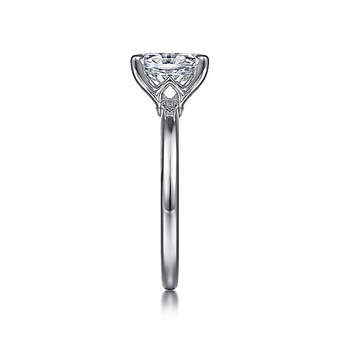 Gabriel & Co White Gold Oval Engagement Ring Mounting