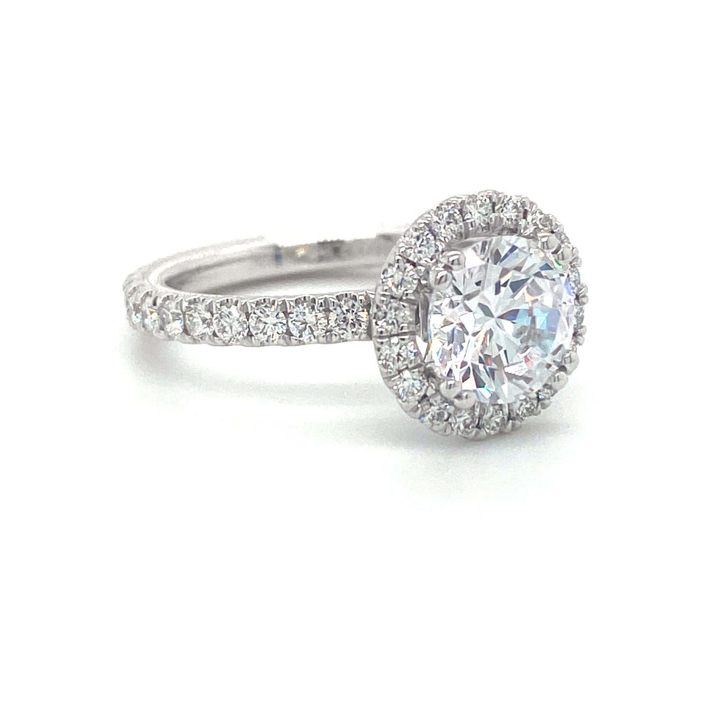 Verragio Tradition Collection White Gold Round Halo Semi-Mount Engagement Ring