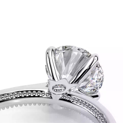 Verragio White Gold Renaissance Round Semi-Mount Polished Engagement Ring - Diamond Semi-Mount Rings