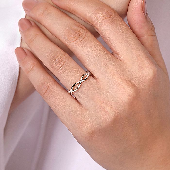 Gabriel & Co. White Gold Twisted Ring