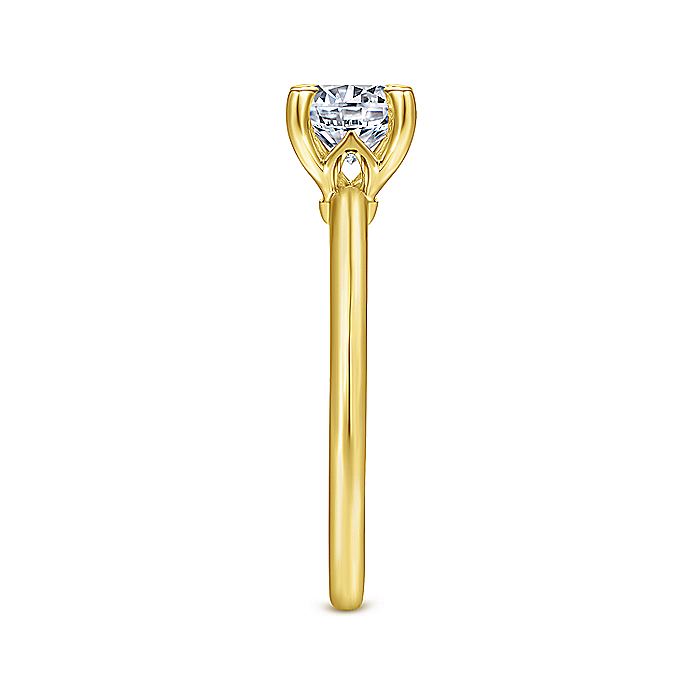 Gabriel & Co Yellow Gold Round Engagement Ring Mounting