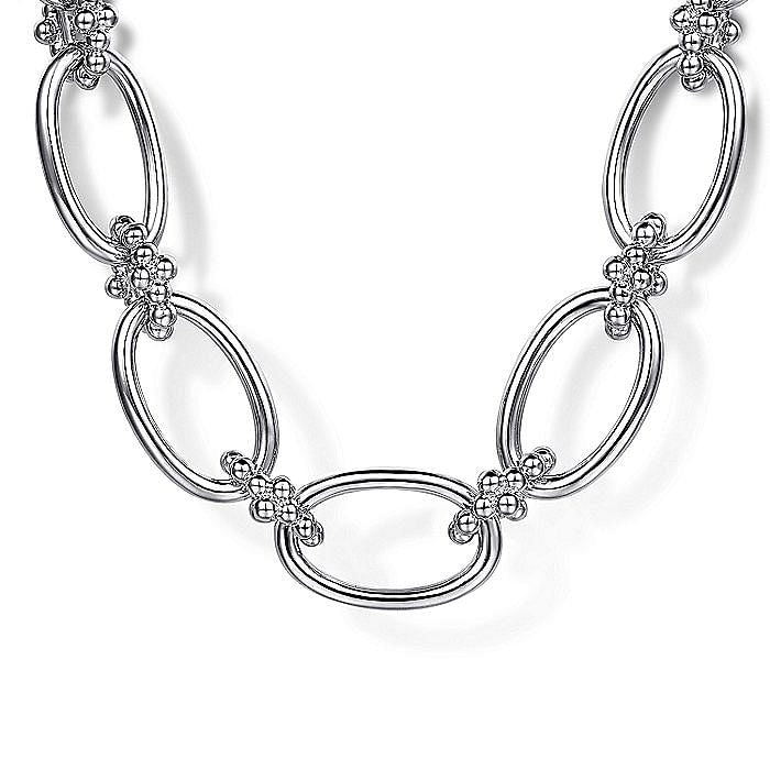Gabriel & Co Silver Bujukan Link Chain Necklace - Silver Necklace