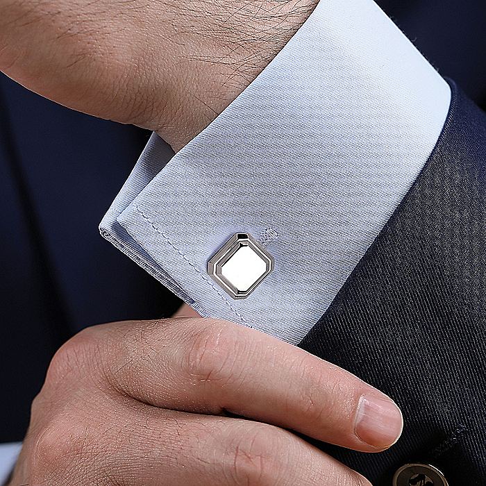 Gabriel & Co Sterling Silver Square Cufflinks