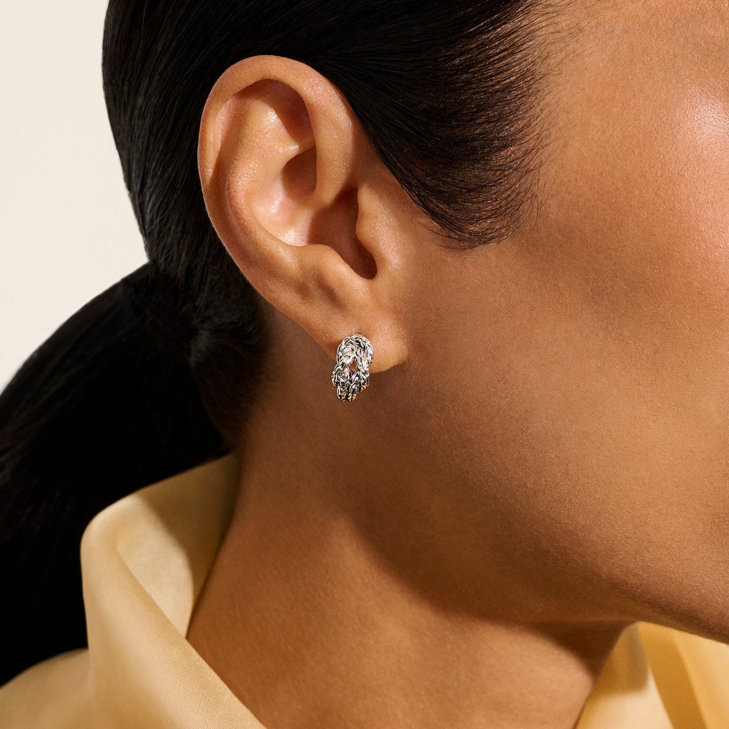 John Hardy Sterling Silver Love Knot Hoop Earring