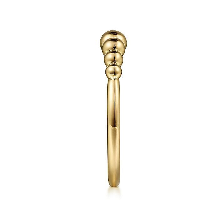 Gabriel & Co.Yellow Gold Graduating Bujukan Bead Ring