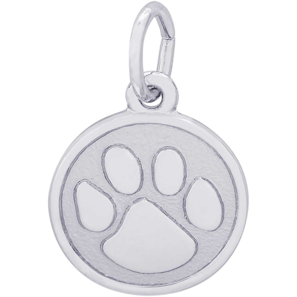 Rembrandt Silver Small Paw Print Charm