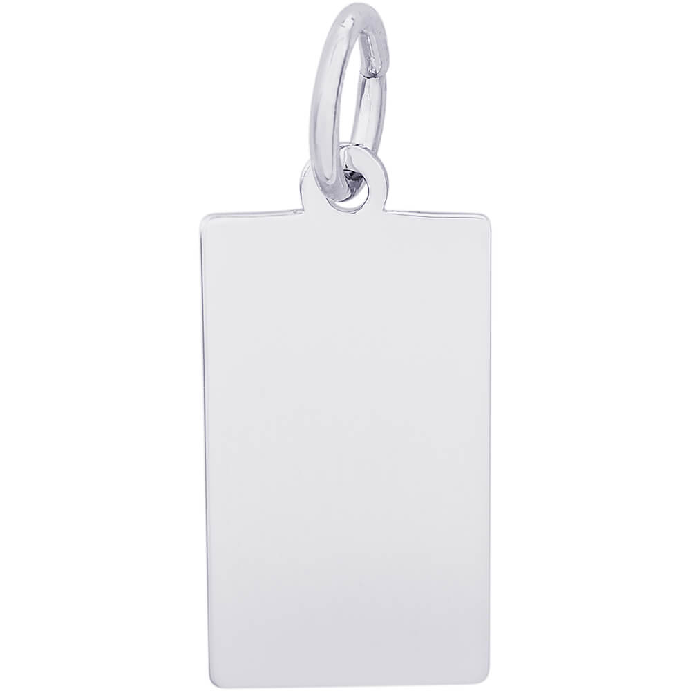 Small Rectangle Dog Tag Charm