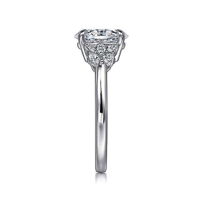 Gabriel & Co. White Gold Oval Diamond Semi Mount Engagement Ring