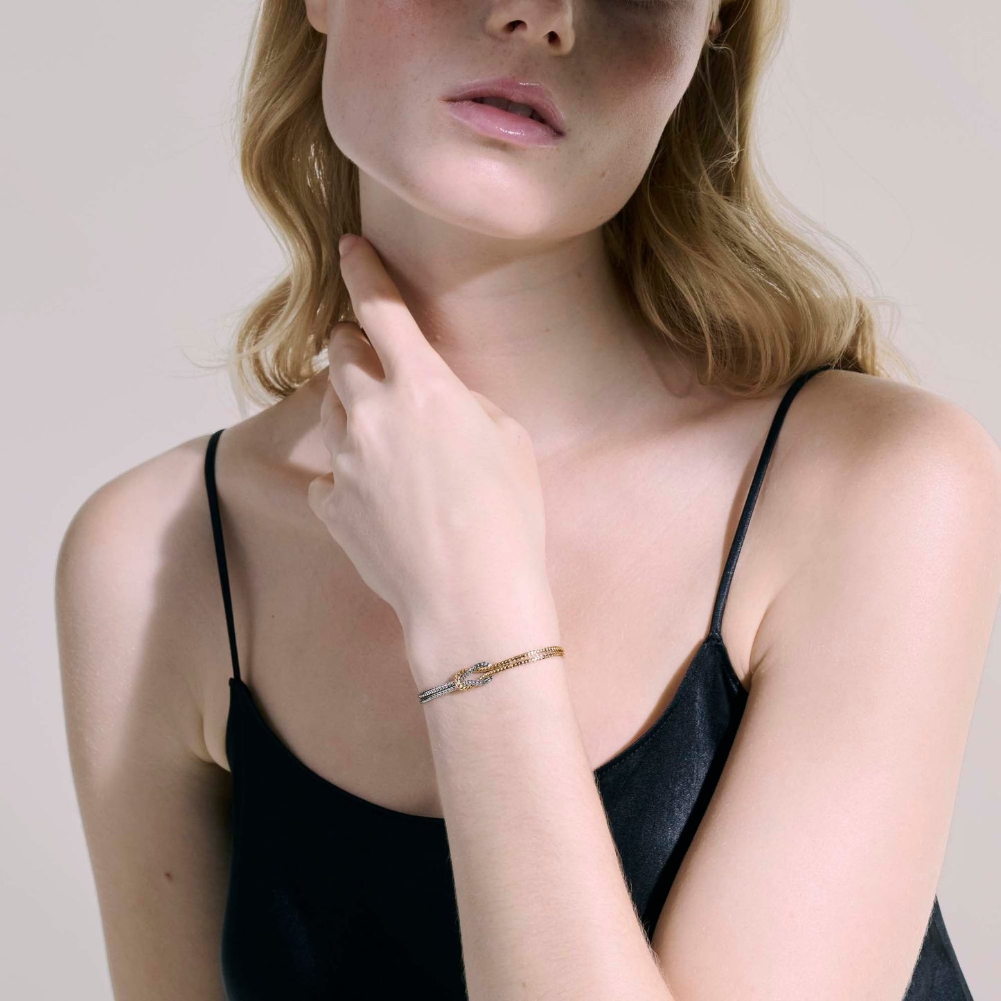 John Hardy Sterling Silver & Yellow Gold Love Knot Bracelet