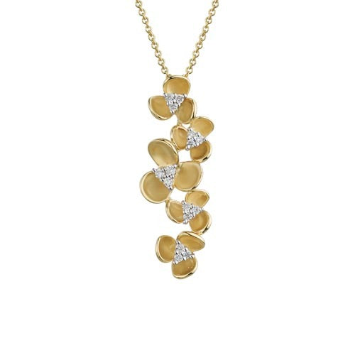 Yellow Gold Floral Pendant
