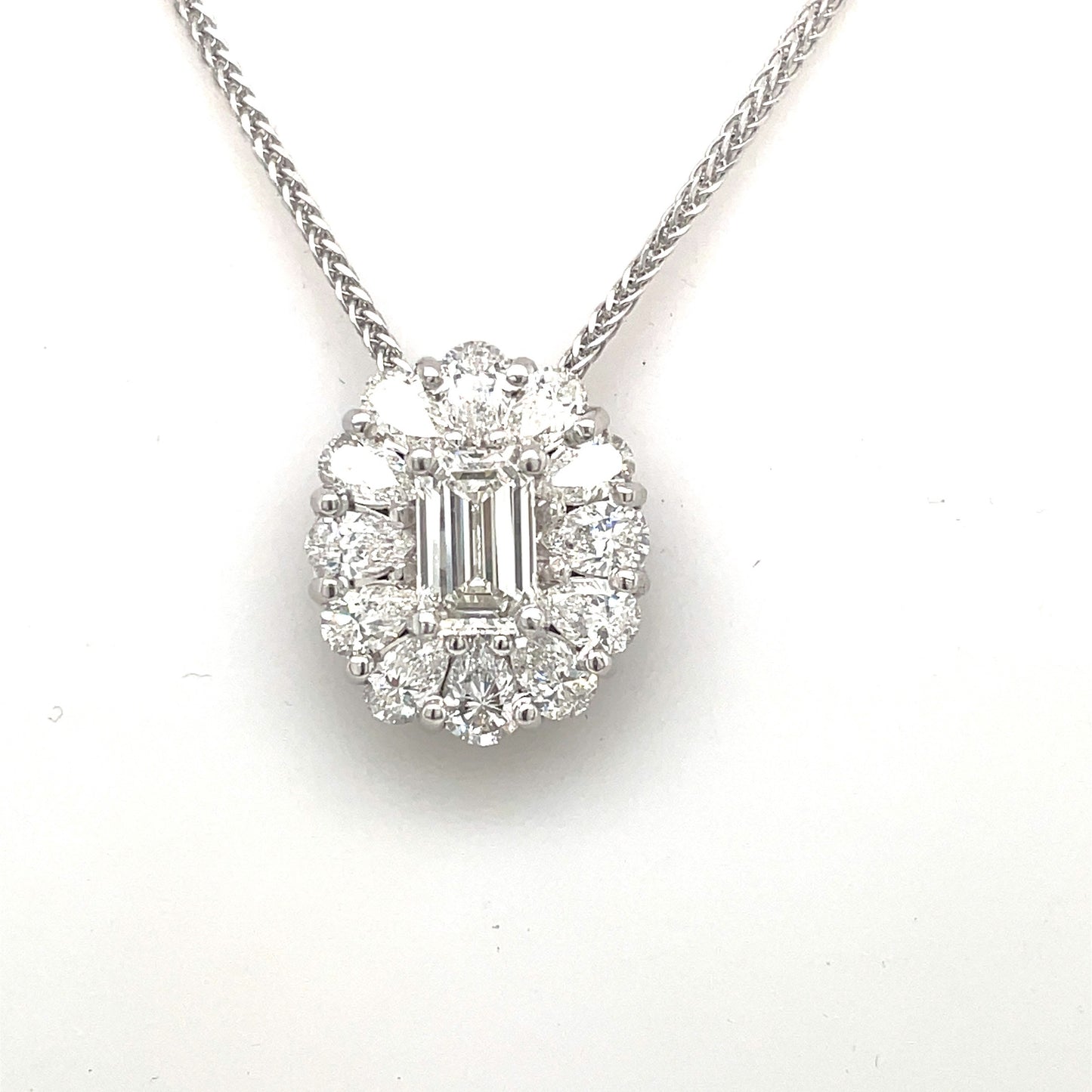 JB Star Platinum Diamond Pendant