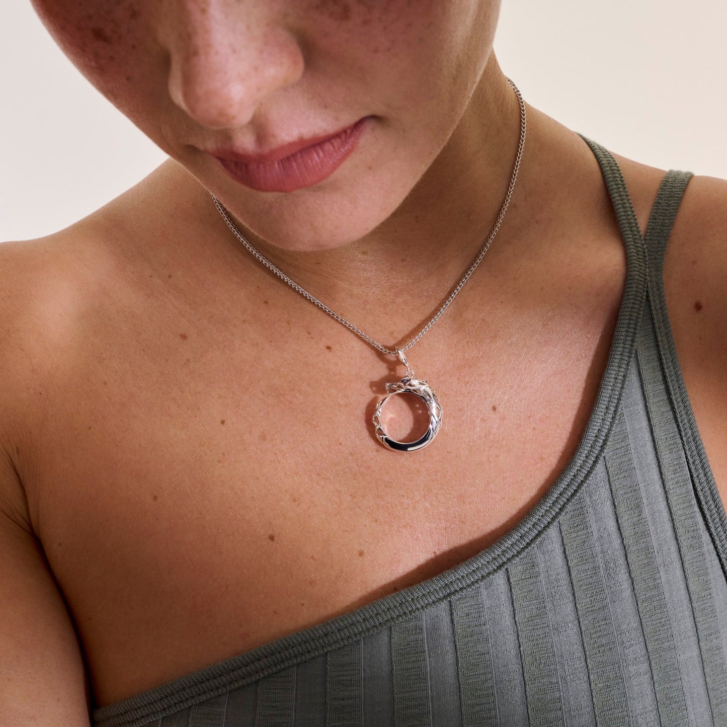 John Hardy Sterling Silver Naga Pendant Necklace