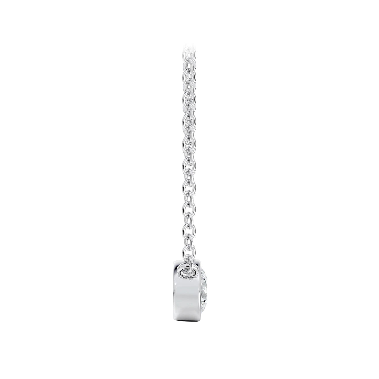 Ladies De-Beers Forevermark Tribute Collection Bezel Solitaire Pendant