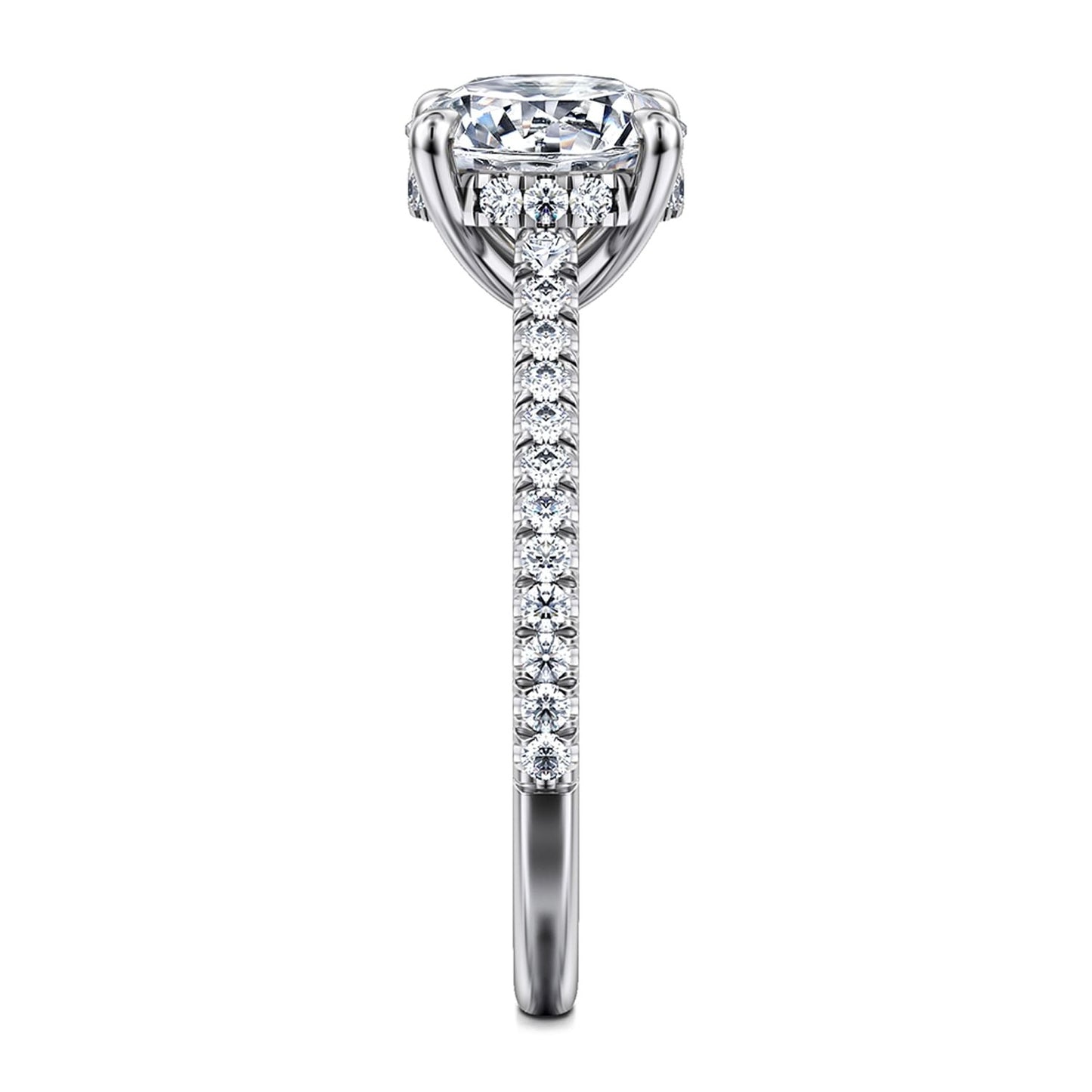 Gabriel & Co. Round Semi-Mount Engagement Ring - Diamond Semi-Mount Rings