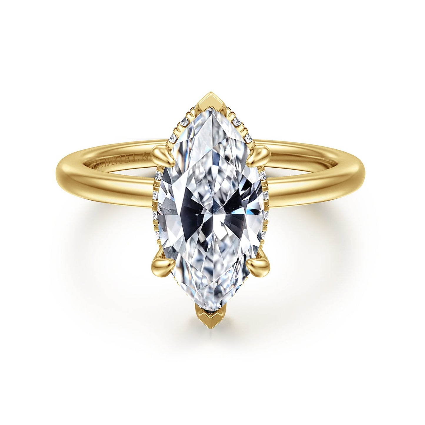 Gabriel & Co. Marquise Semi-Mount Engagement Ring - Diamond Semi-Mount Rings
