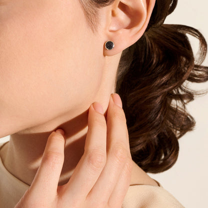 John Hardy Sterling Silver Essential Black Sapphire Pavé Stud Earring