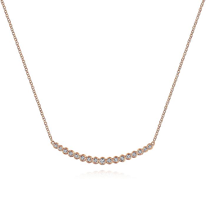 Gabriel & Co. Rose Gold Diamond Necklace - Diamond Pendants