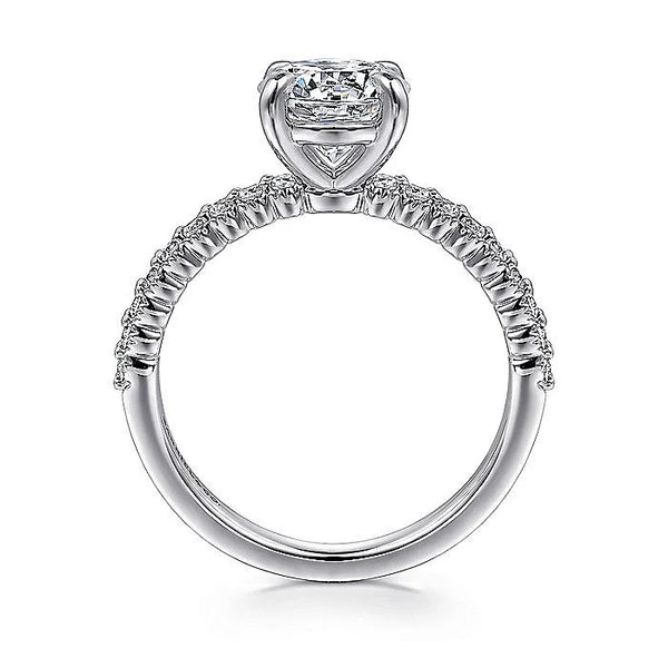 Gabriel & Co. White Gold Round Semi Mount Engagement Ring