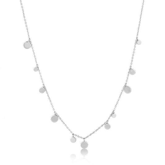 Ania Haie Silver Geometry Mixed Discs Necklace - Silver Necklace