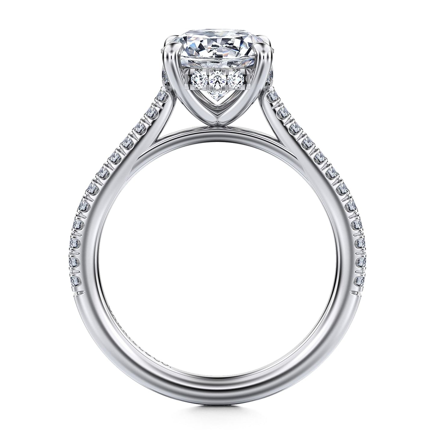 Gabriel & Co. Round Semi-Mount Engagement Ring - Diamond Semi-Mount Rings