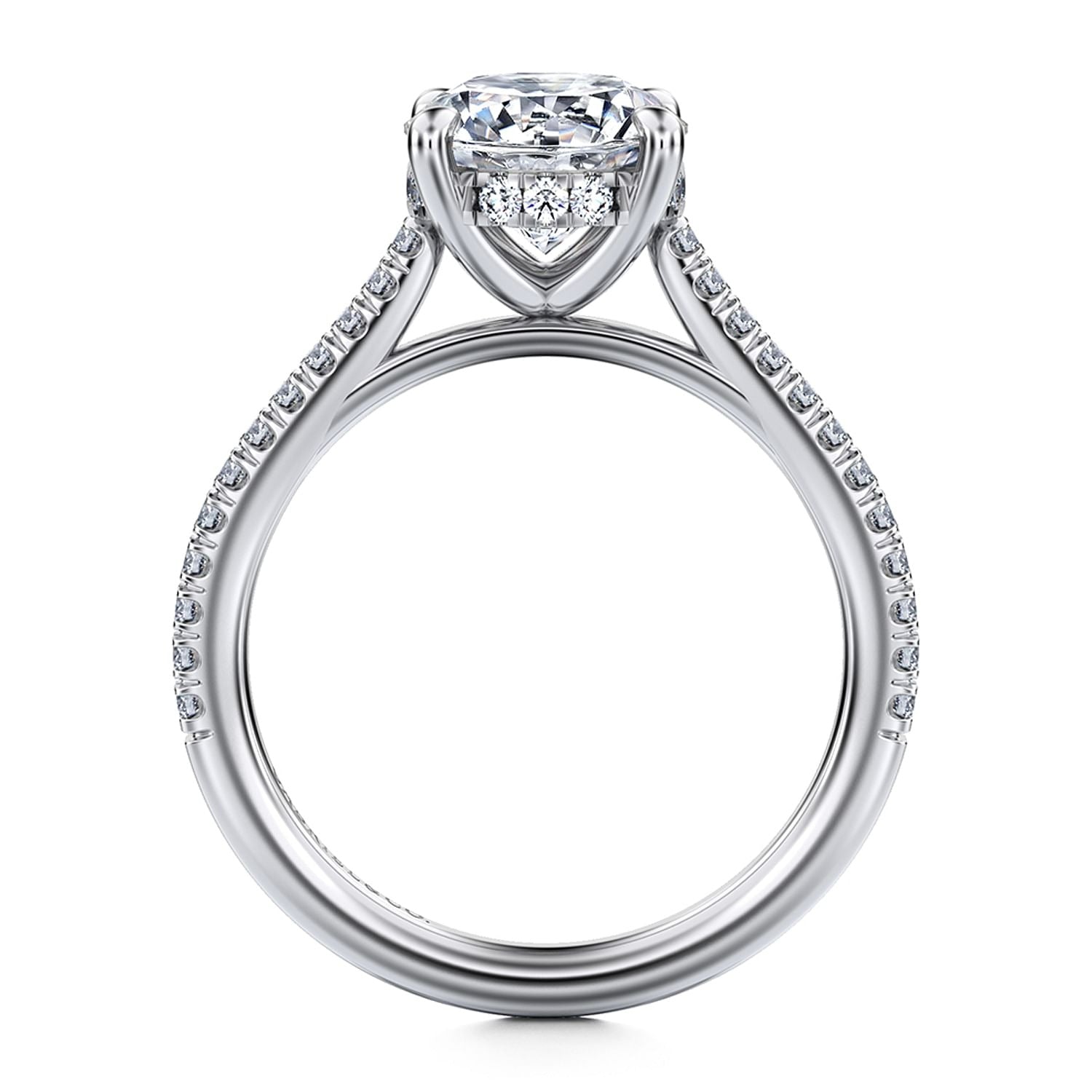 Gabriel & Co. Round Semi-Mount Engagement Ring - Diamond Semi-Mount Rings