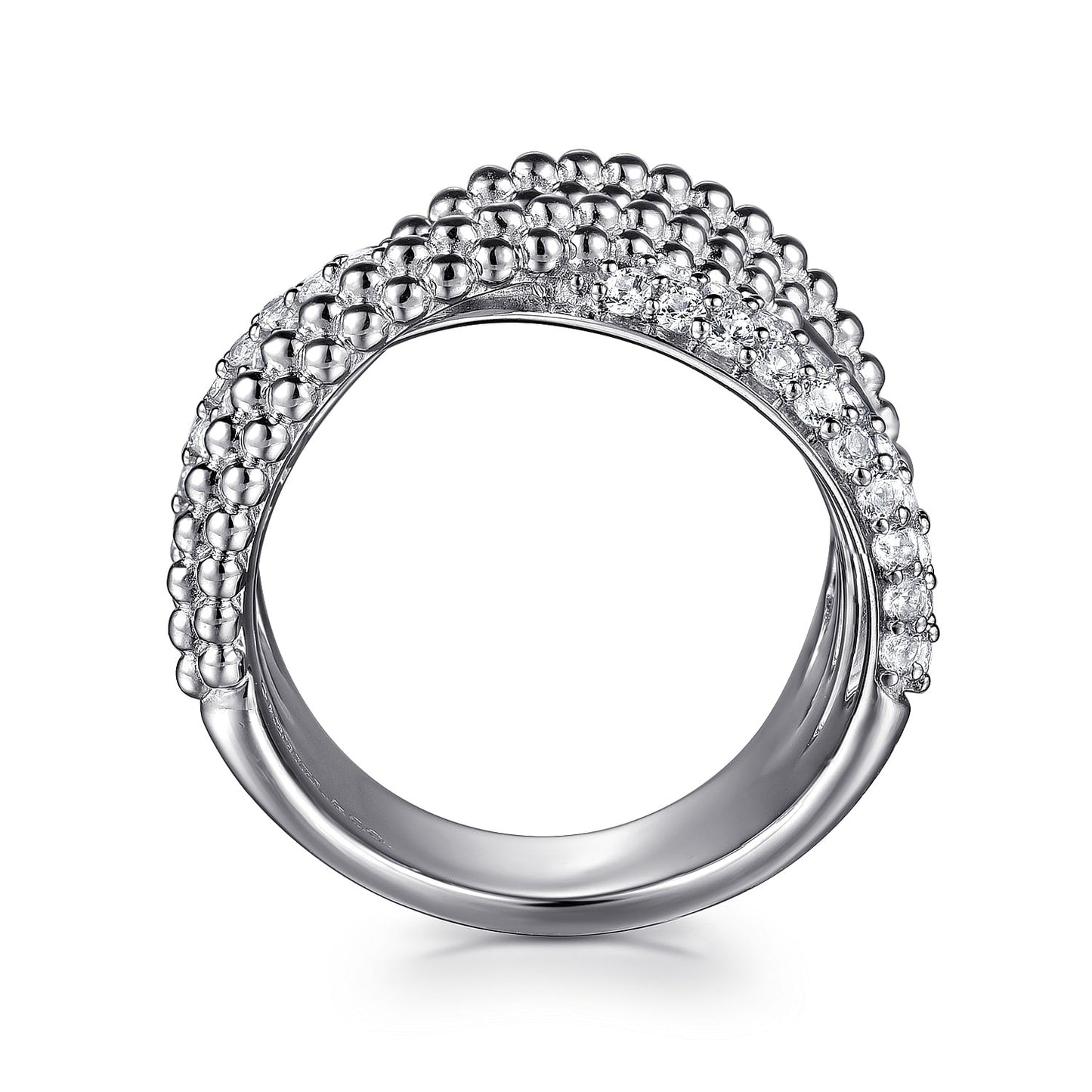Gabriel & Co. Sterling Silver and White Sapphire Ring