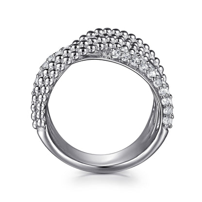 Gabriel & Co. Sterling Silver and White Sapphire Ring