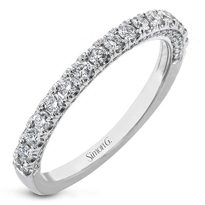 Simon G White Gold Straight Diamond Wedding Band