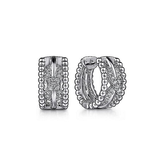 Gabriel & Co. Sterling Silver Huggie Earrings