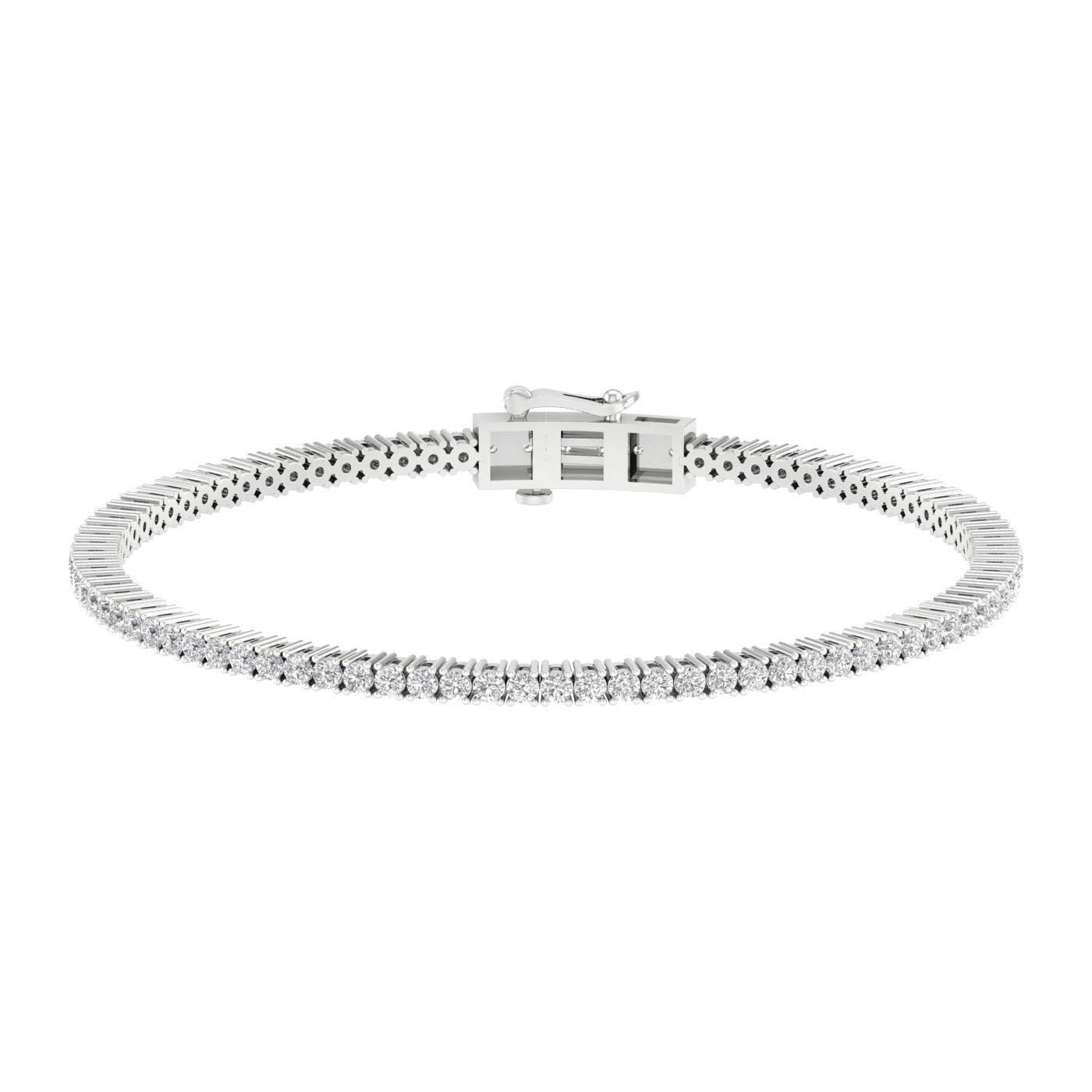 White Gold Laboratory Grown Diamond Tennis Bracelet