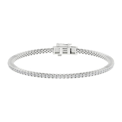 White Gold Laboratory Grown Diamond Tennis Bracelet
