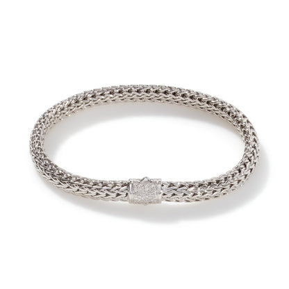 John Hardy Sterling Silver Icon Bracelet With Diamonds - Diamond Bracelets