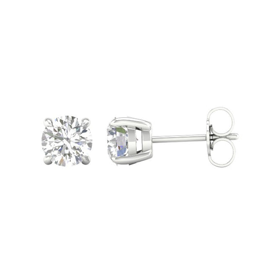 Laboratory Grown Round Brilliant Diamond Studs - Diamond Earrings