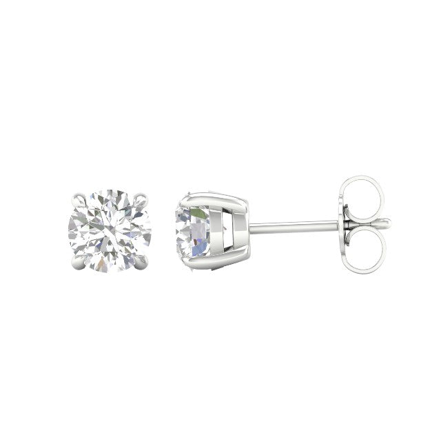 Laboratory Grown Round Brilliant Diamond Studs - Diamond Earrings