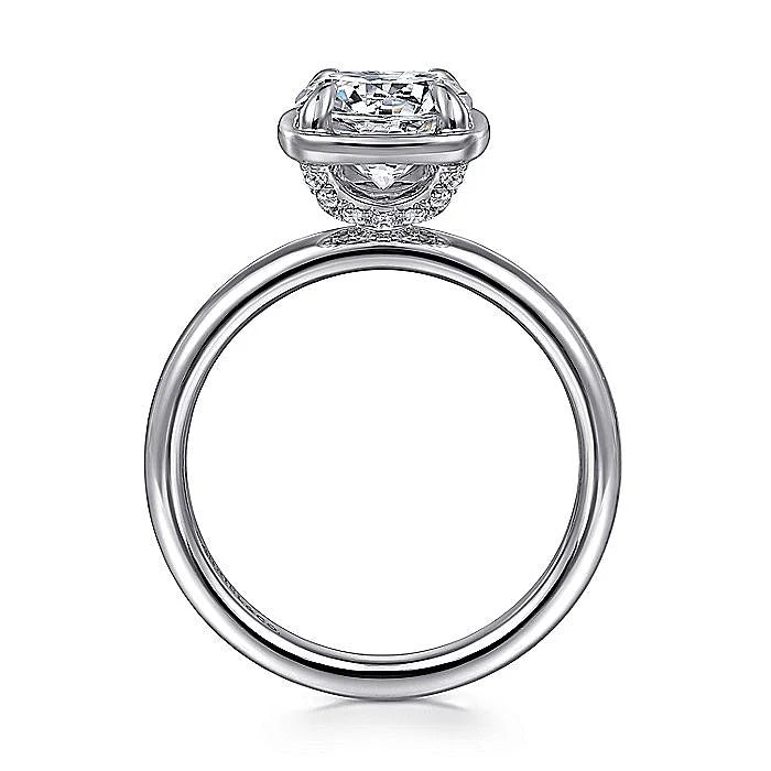 Gabriel & Co. White Gold Round Semi-Mount Engagement Ring - Diamond Semi-Mount Rings