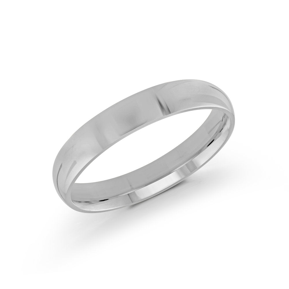 14K White Gold Wedding Band 4mm