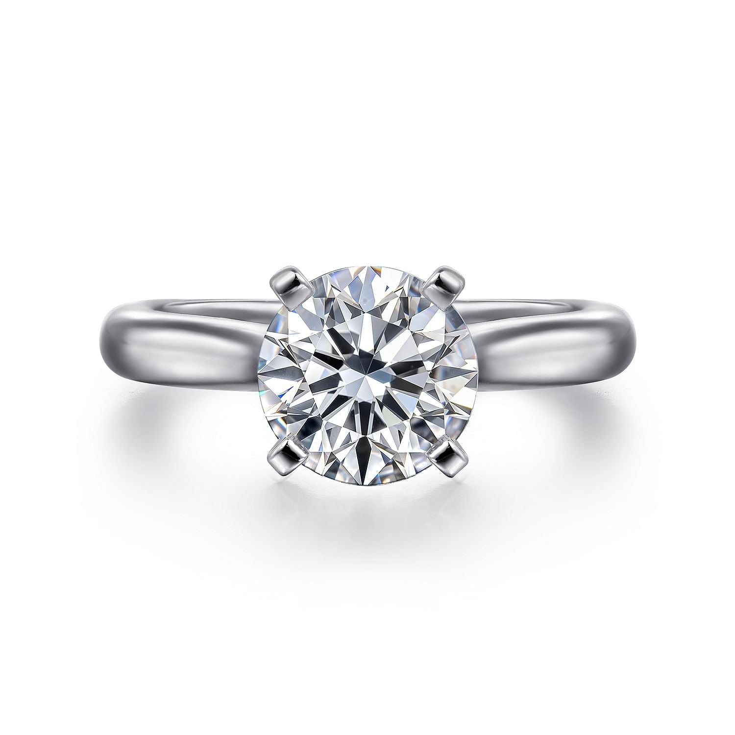 Gabriel & Co. White Gold Round Semi-Mount Engagement Ring - Diamond Semi-Mount Rings