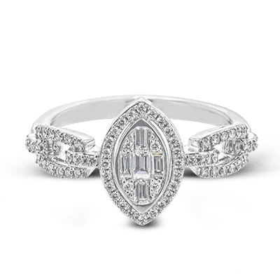 Simon G. White Gold Marquise Shaped Diamond Fashion Ring