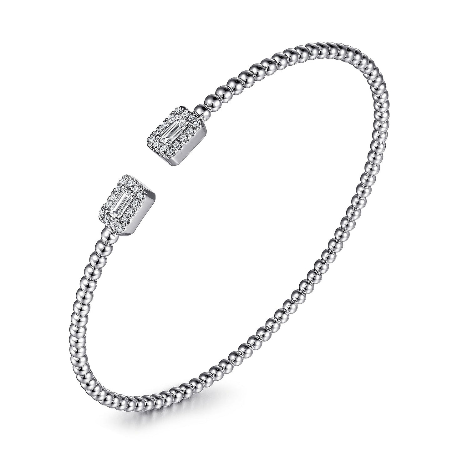 Gabriel & Co. 14 Karat White Gold Bujukan Bracelet - Diamond Bracelets