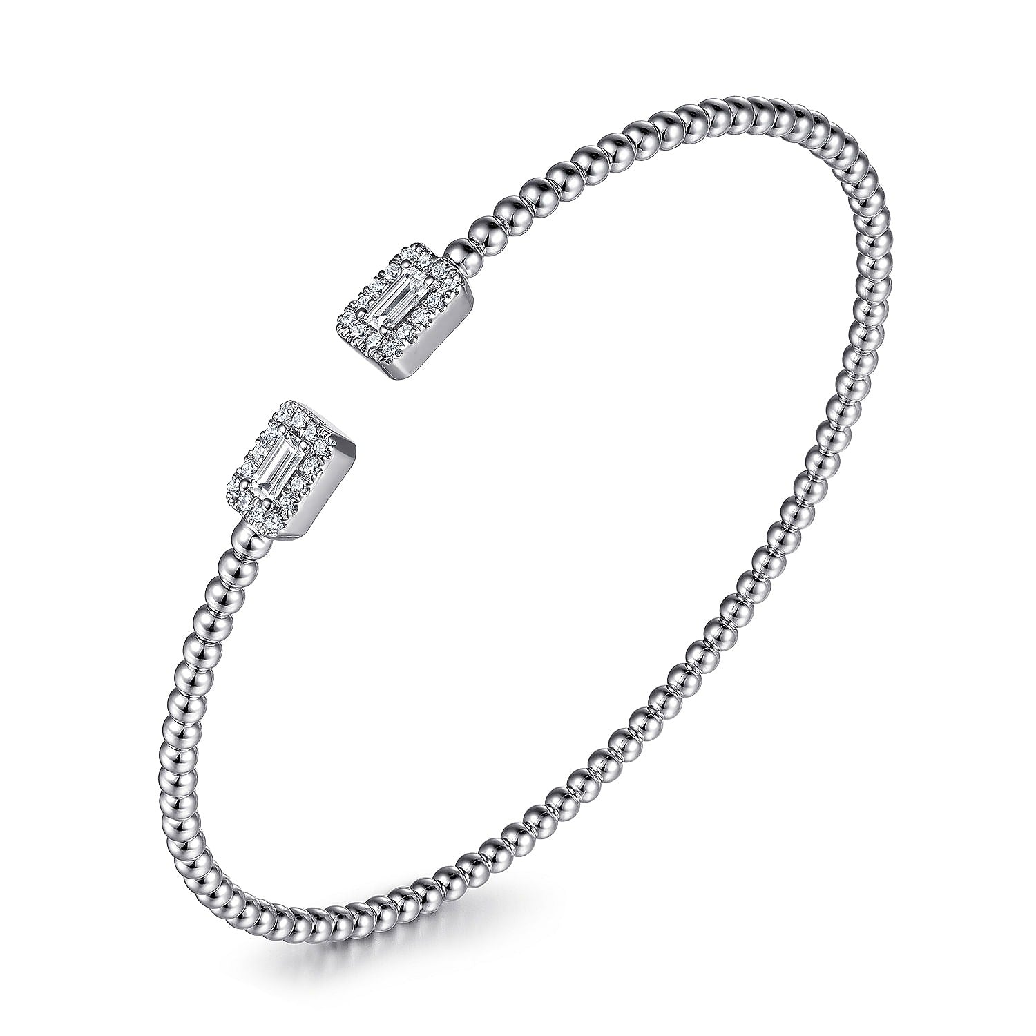 Gabriel & Co. 14 Karat White Gold Bujukan Bracelet - Diamond Bracelets